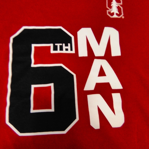 Nike x Stanford Maroon colored 6th Man tee - Picture 2 of 4